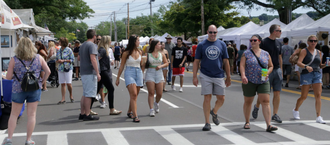 People at a summer festival