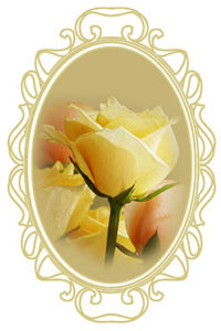 Yellow Rose in Oval