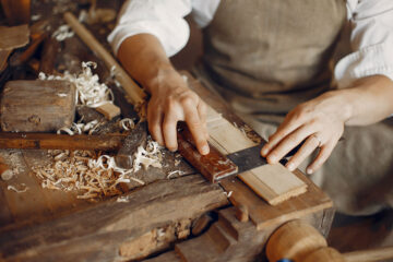 Artistic Woodworker's Hands