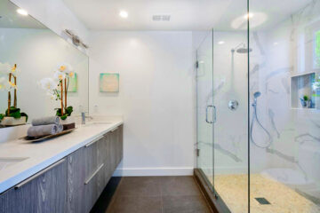 modern bathroom with exhaust fan