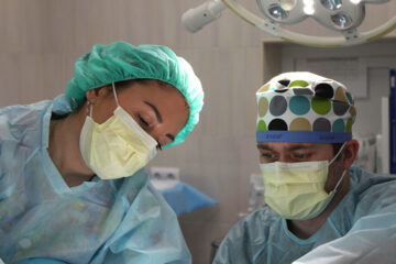 surgeons performing operation