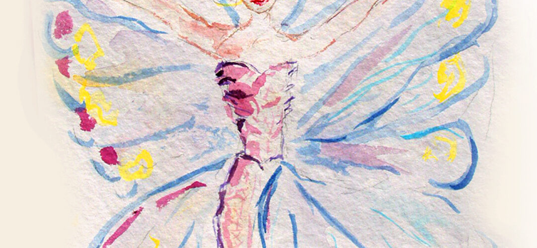 Butterfly Lady ready to take the bounce and fly.