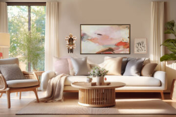 Modern sitting room with heritage Cuckoo clock