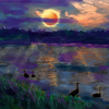 River at Twilight, artist meditation and poetry reading.